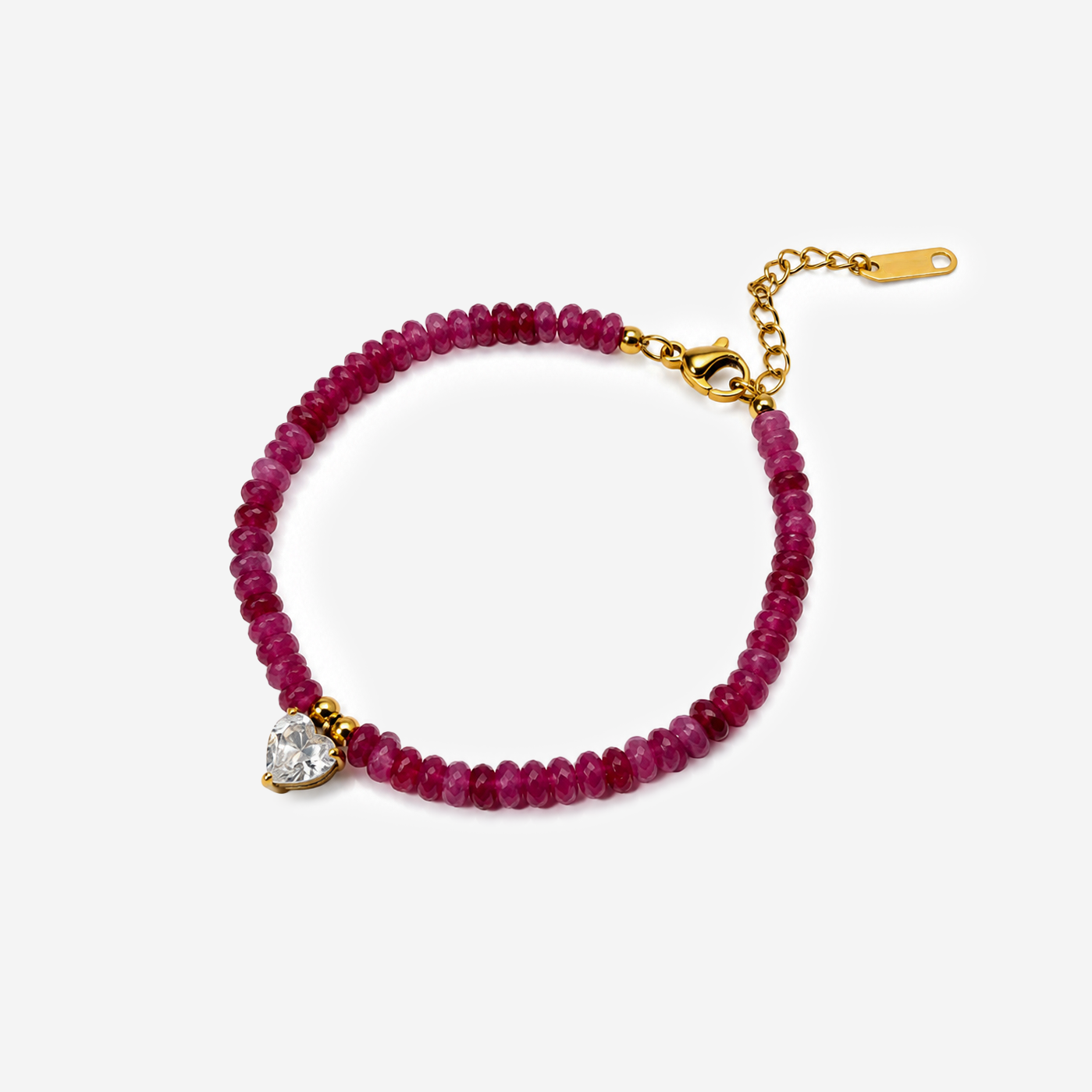 Titanium Gold Plated Pink Bracelet