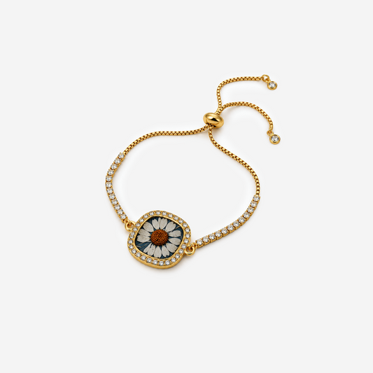 Daisy Real Flower Bracelet