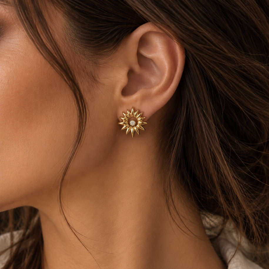 Gold-plated Titanium Earrings