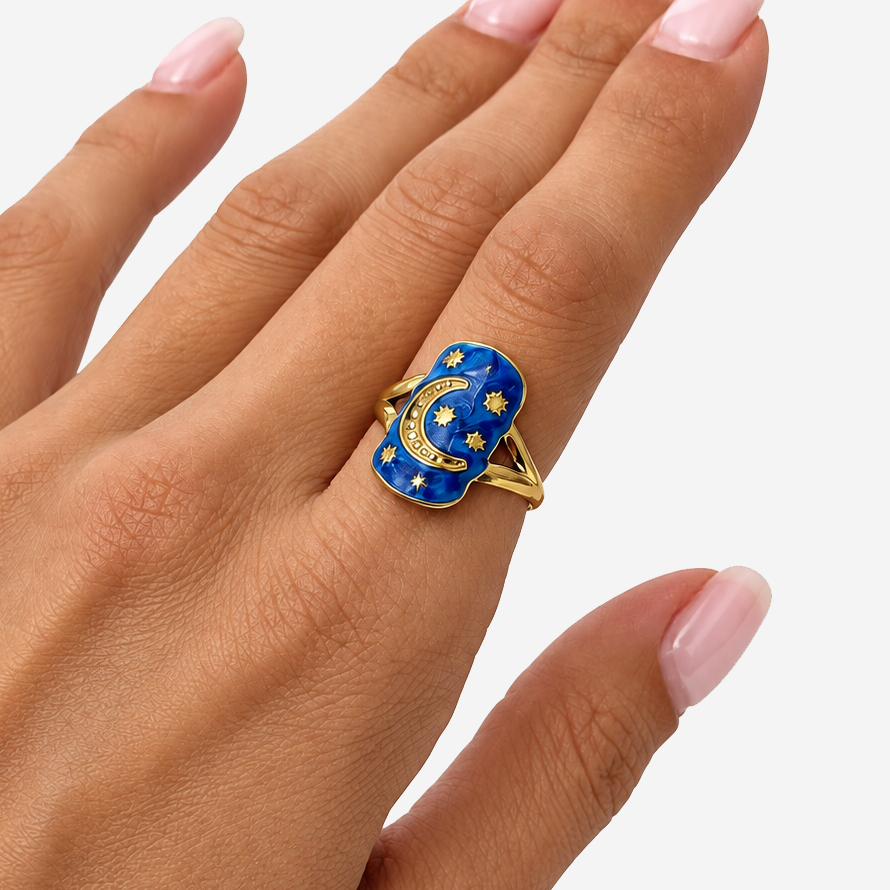 Gold-plated Titanium Ring