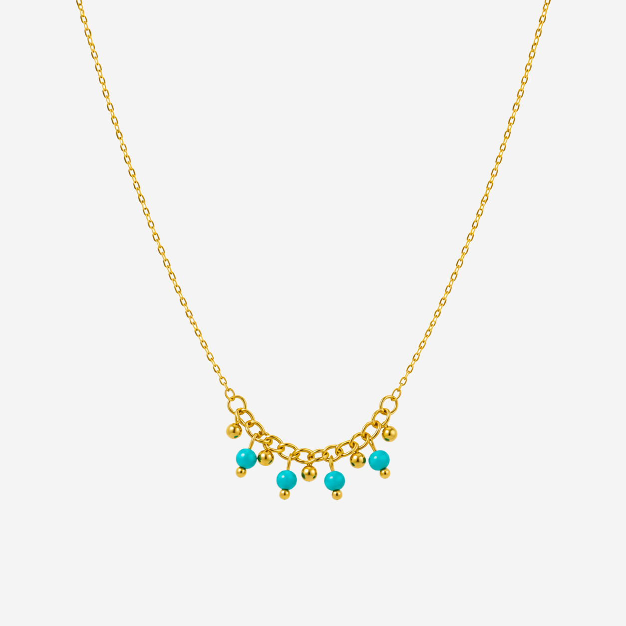 Gold-plated Titanium Colorful Necklace