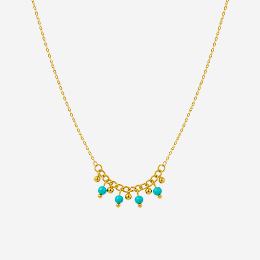 Gold-plated Titanium Colorful Necklace