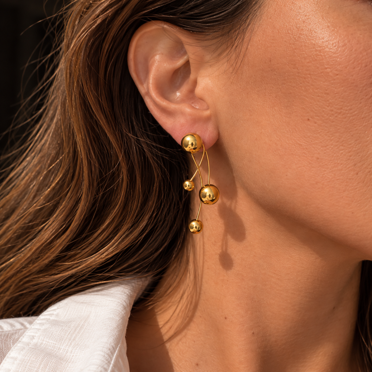 Gold-plated Titanium Earrings