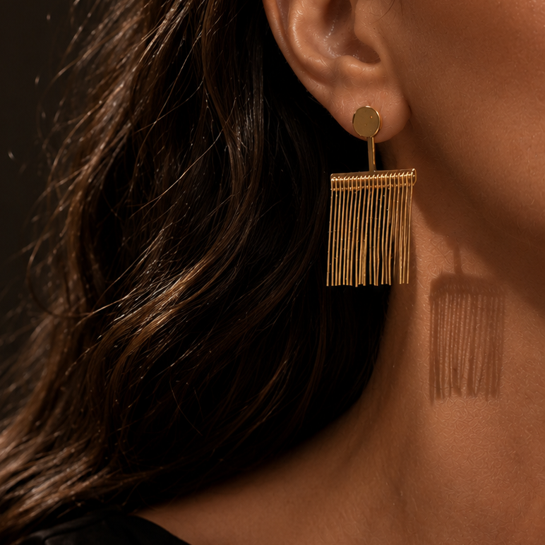 Gold-plated Titanium Earrings