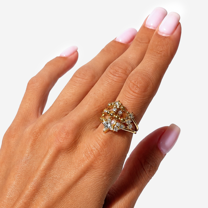 Gold-plated Titanium Ring