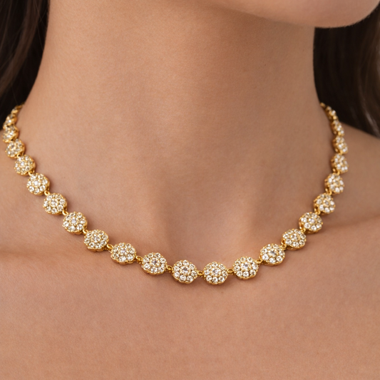 ტიტანის მოოქროვილი ყელსაბამი იტალიური კოლექციიდან