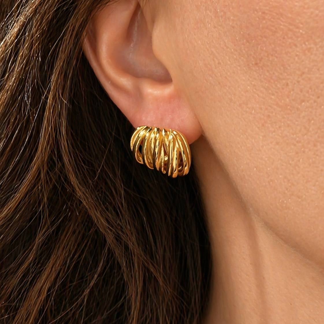 Gold-plated Titanium Earrings