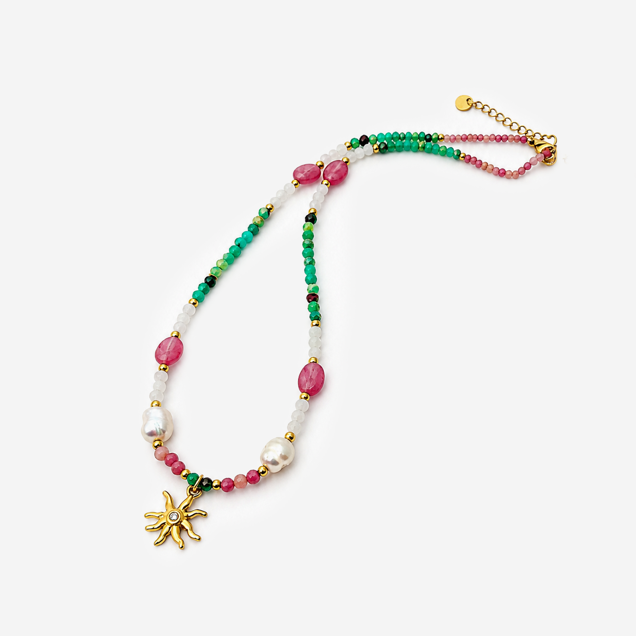 Titanium Gold Plated Sun Necklace