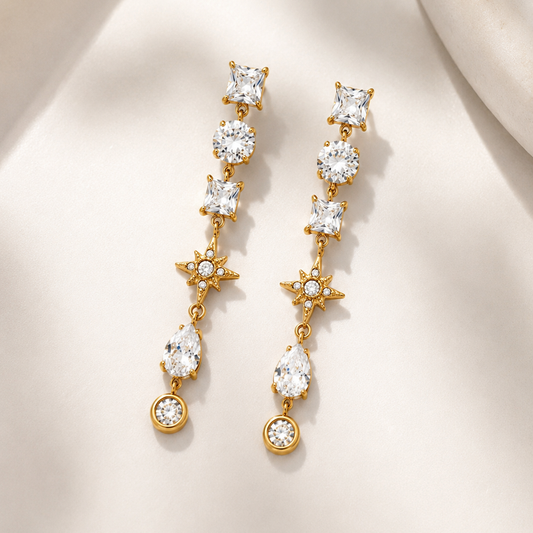 Titanium Gold Plated Earrings
