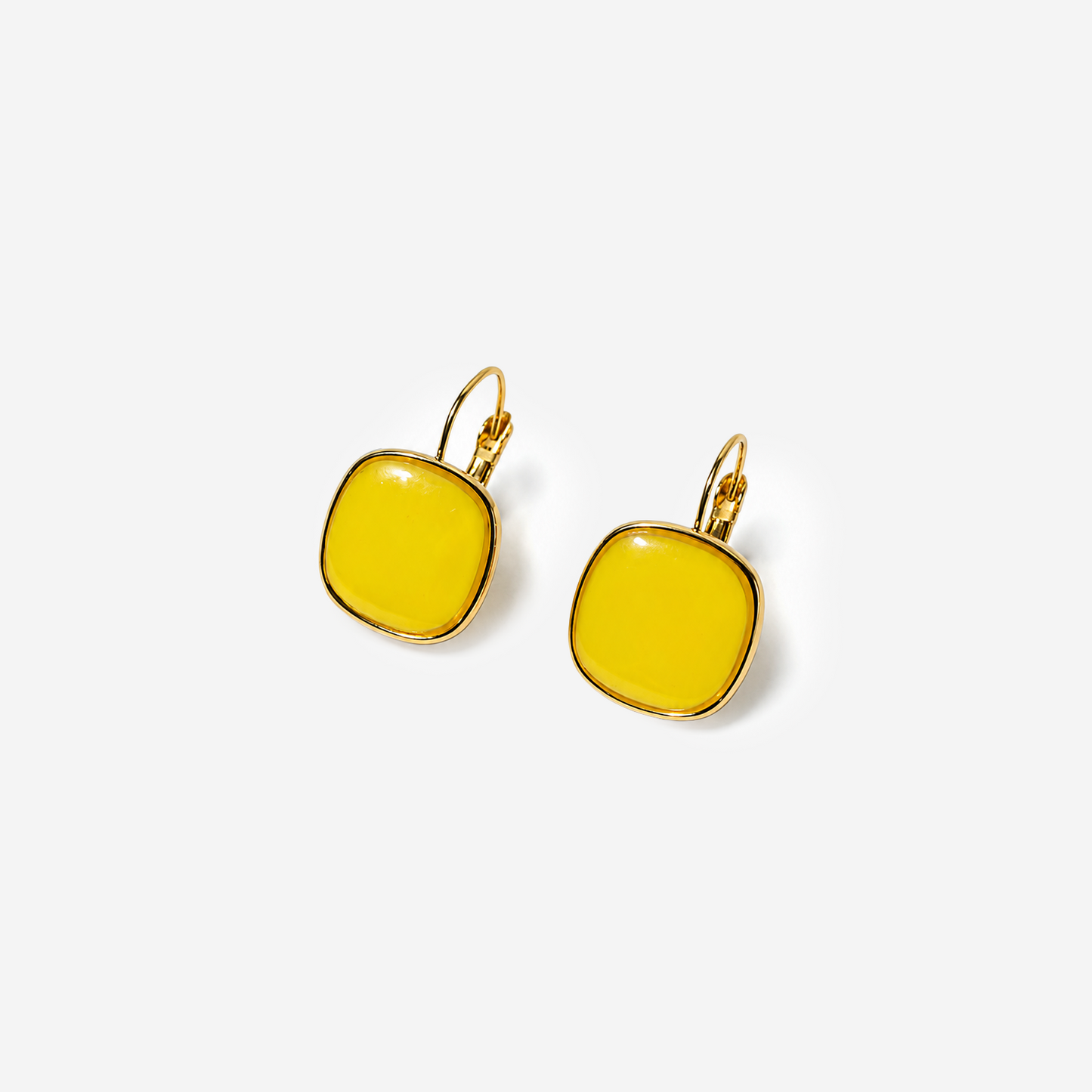 Titanium Gold Plated Yellow Earrings