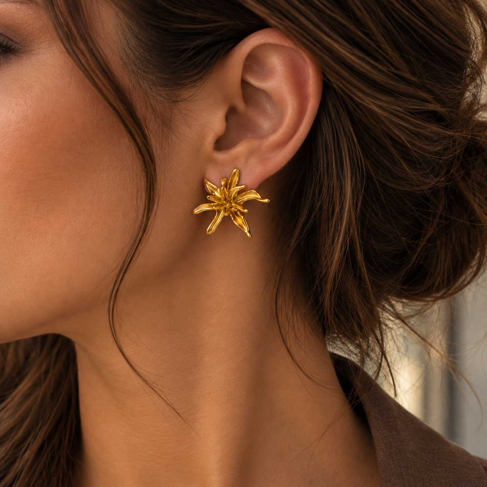 Gold-plated Titanium Earrings