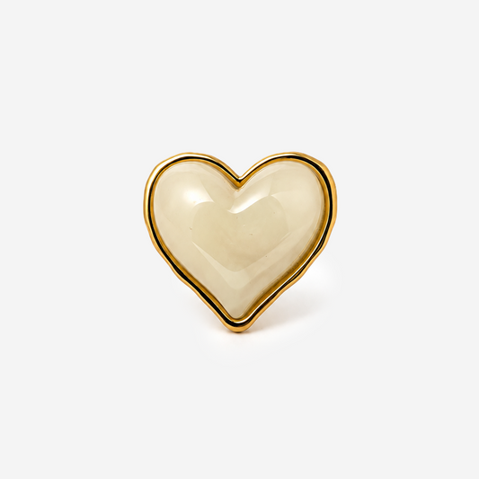 Amour ბეჭედი თეთრი გულით
