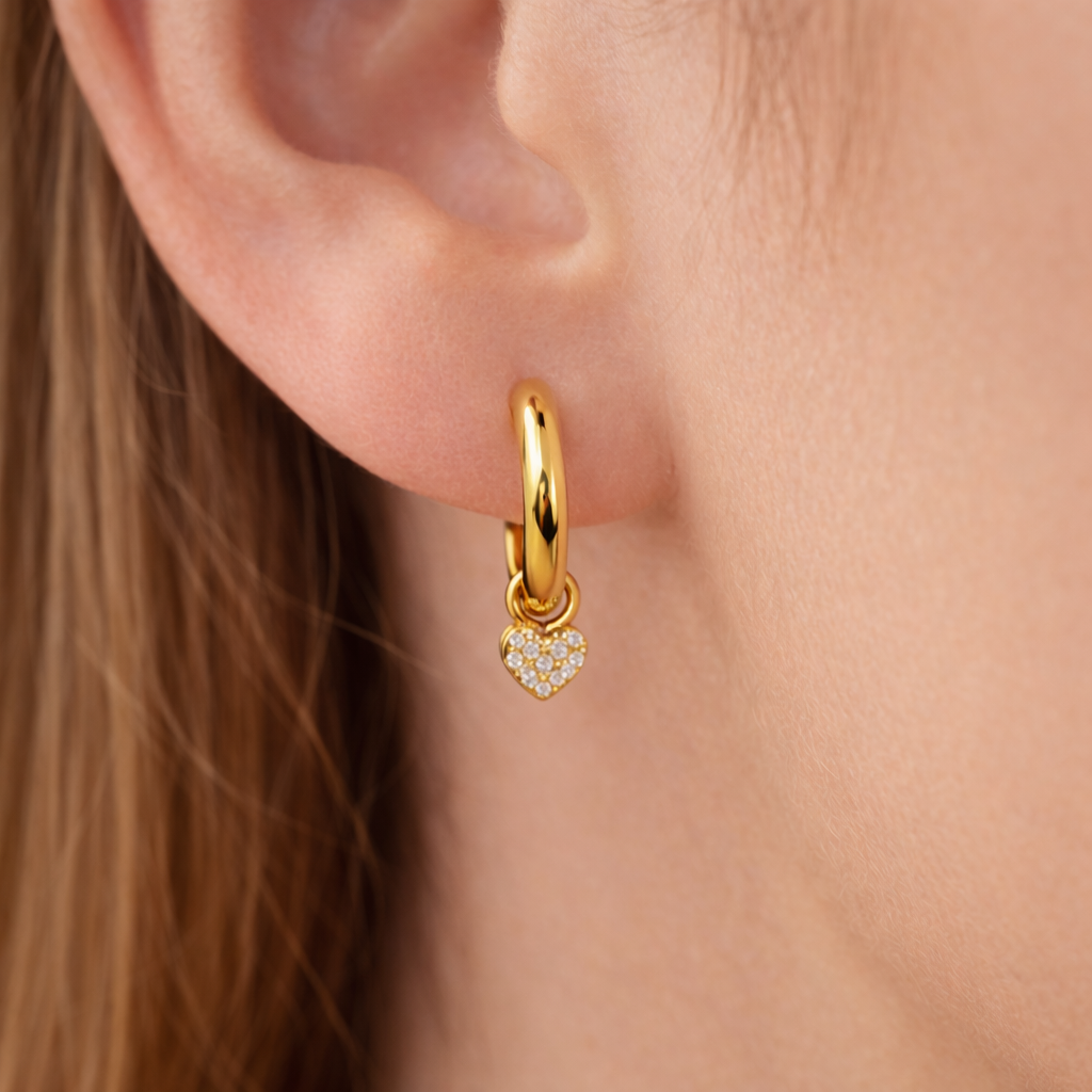 Gold-plated Titanium Italian Collection Earrings