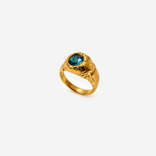 Blue Stone Signet Ring