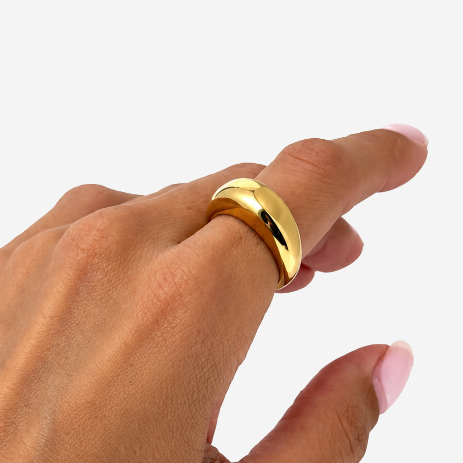 Gold-plated Titanium Ring