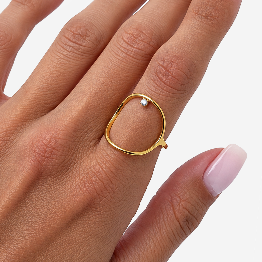 Gold-plated Titanium Ring