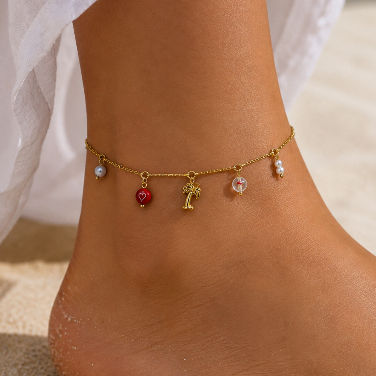 Gold-plated Titanium Anklet