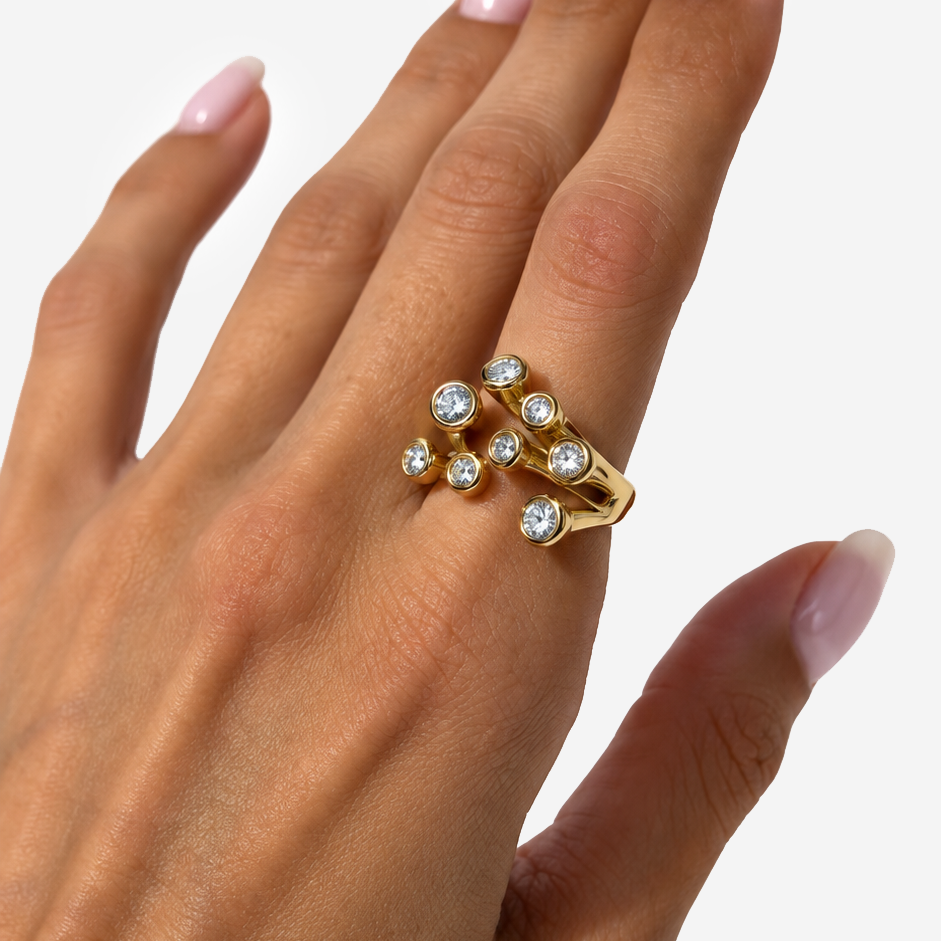 Gold-plated Titanium Ring