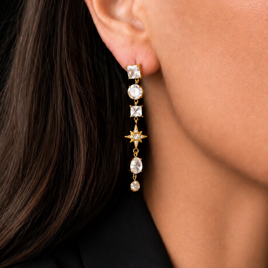 Titanium Gold Plated Earrings