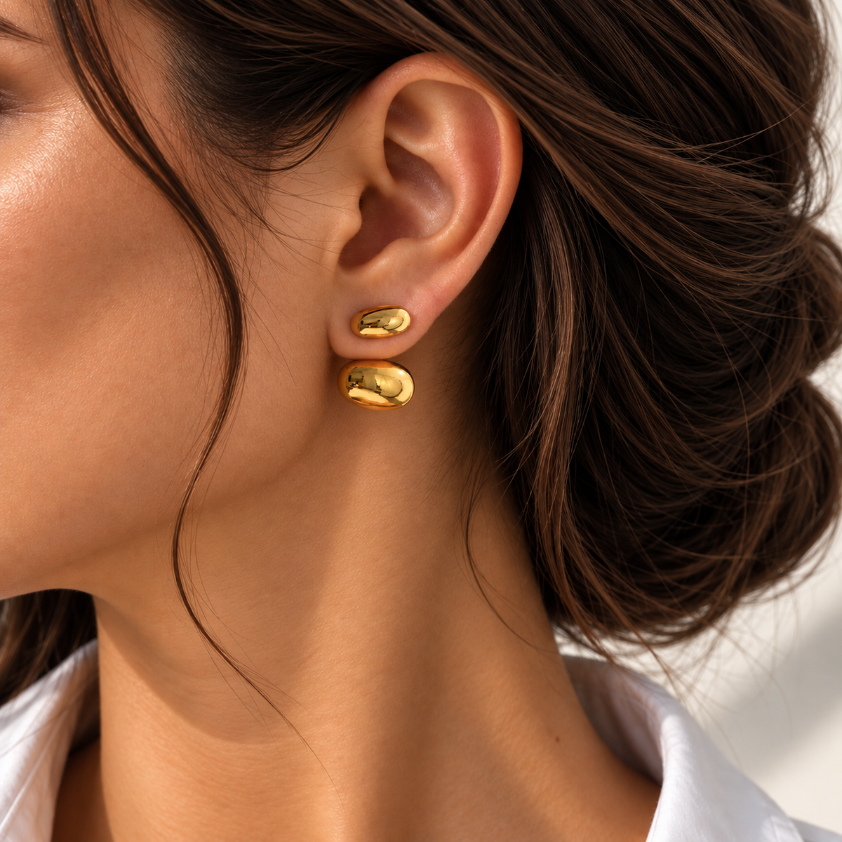 Gold-plated Titanium Earrings
