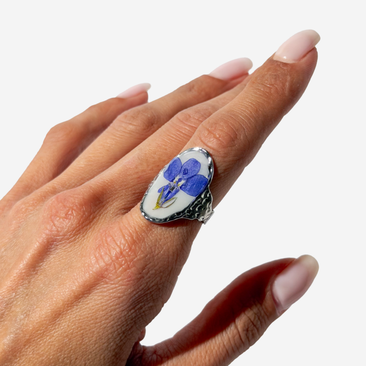 Handmade Natural with Flowers Ring