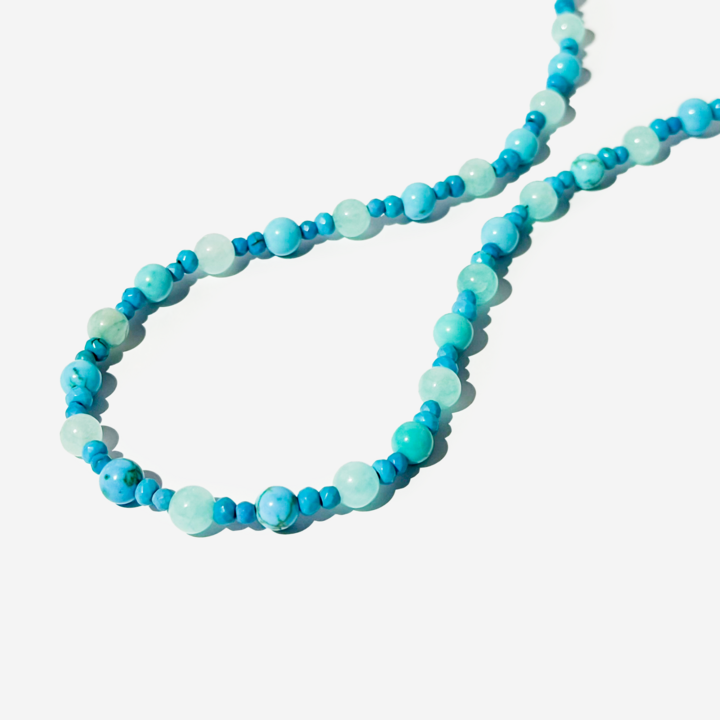 Light Blue Necklace with Light Blue Stones