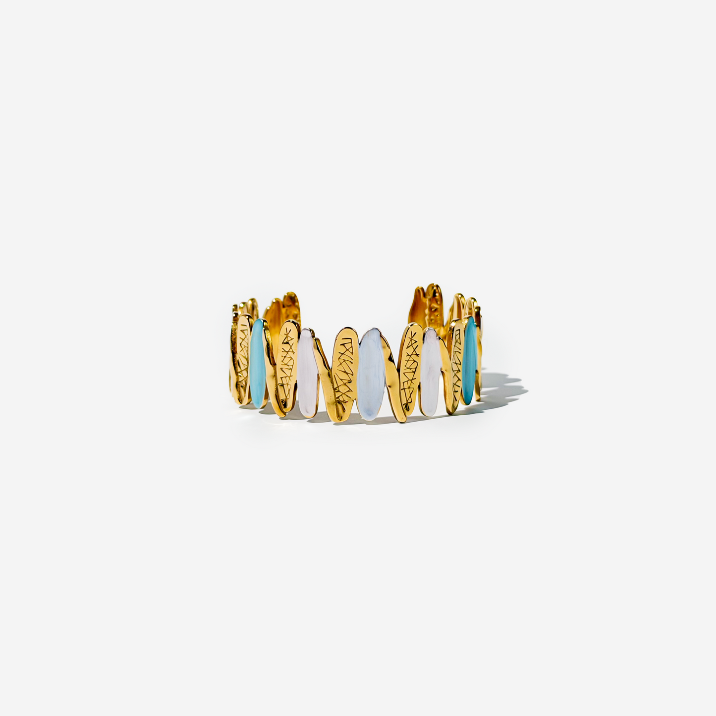Gold-plated Titanium Colorful Bracelet