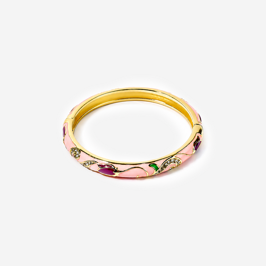 Gold-plated Titanium Pink Bracelet