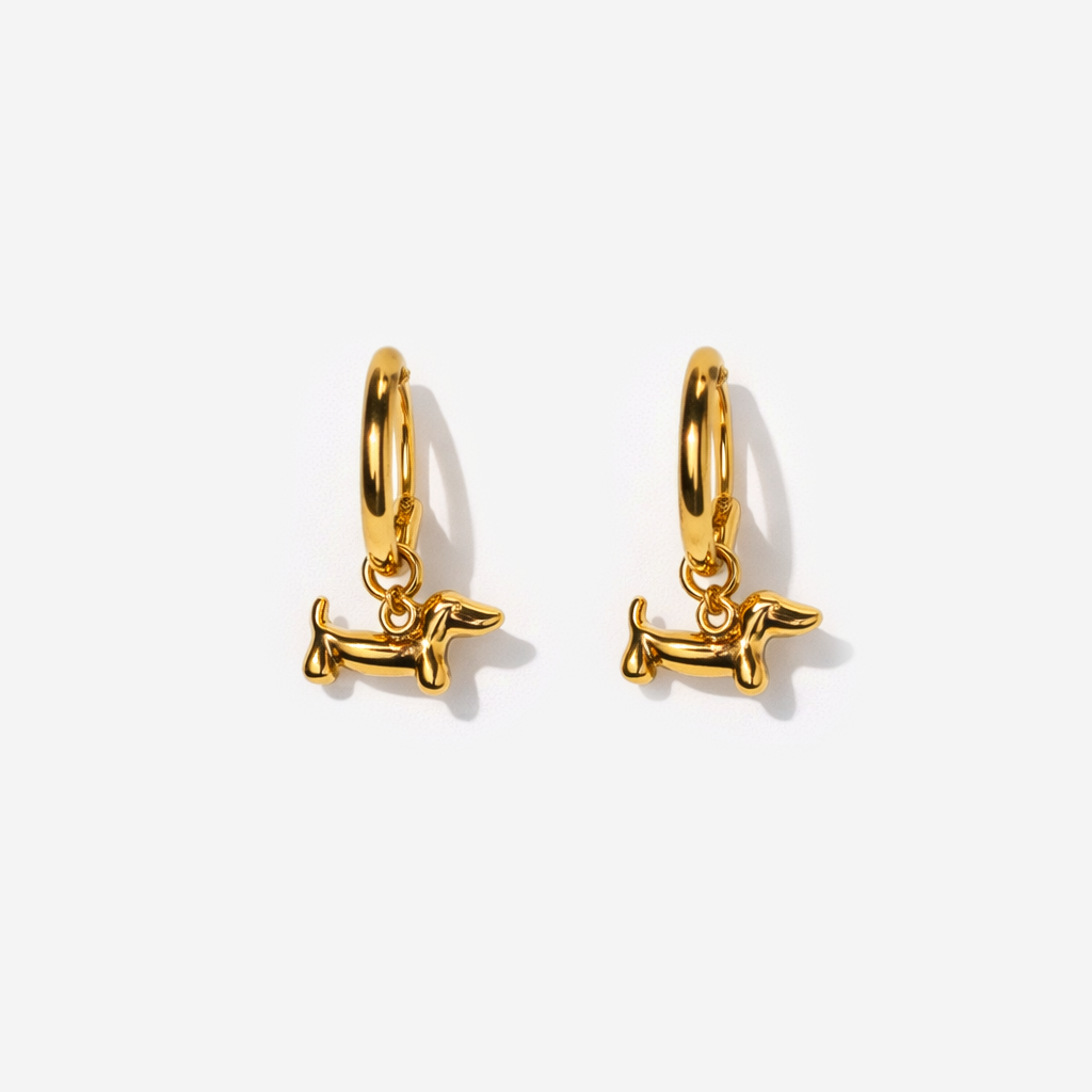 "Doggo" Gold Earring