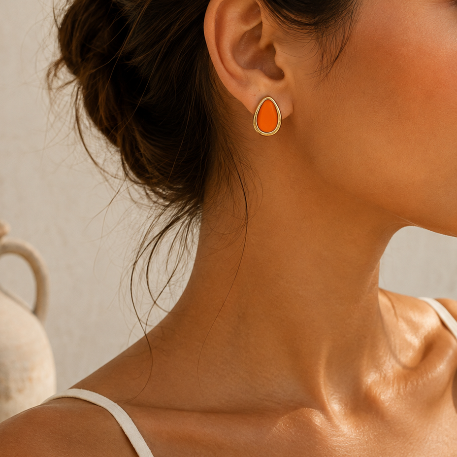 Titanium Gold Plated Earrings
