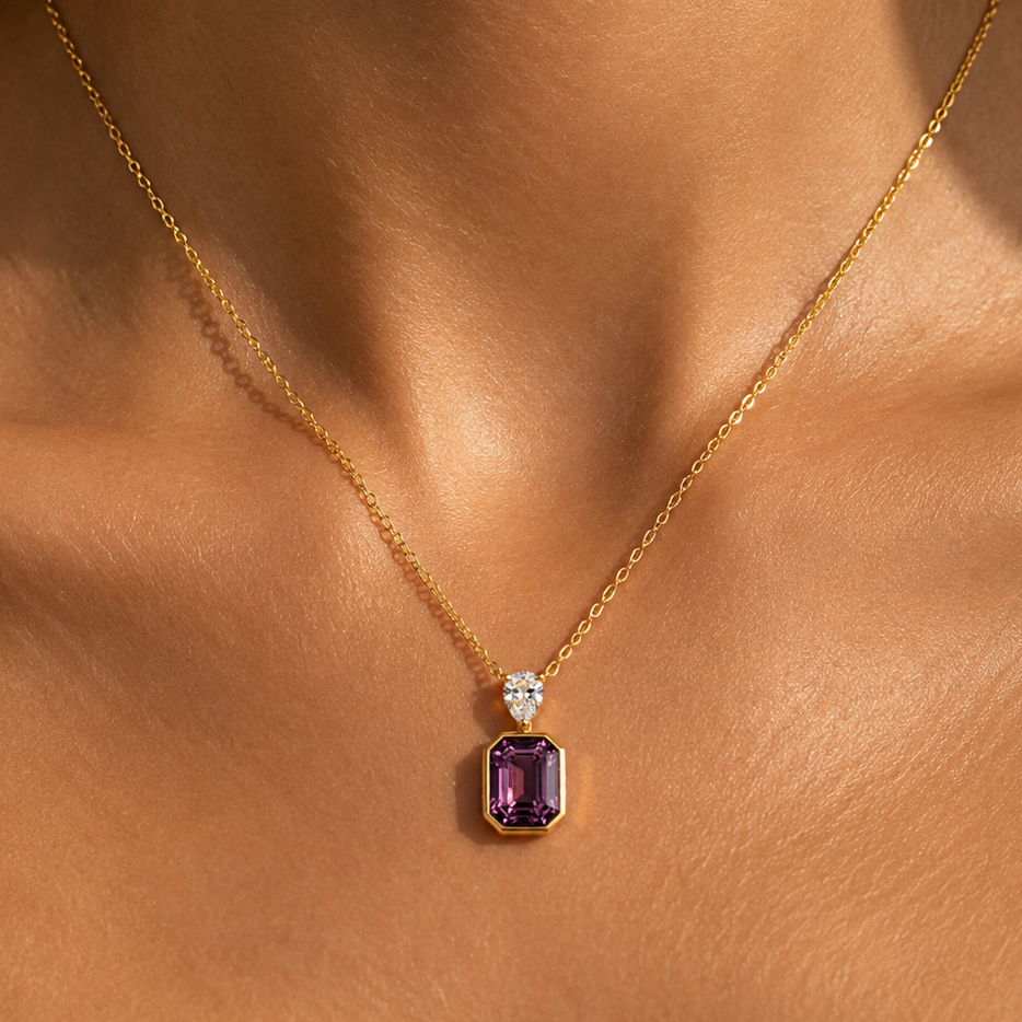 Gold-plated Titanium Colorful Necklace