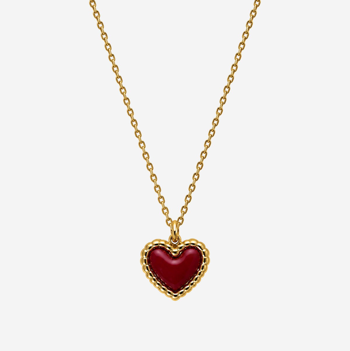 Amore Heart Necklace - Red