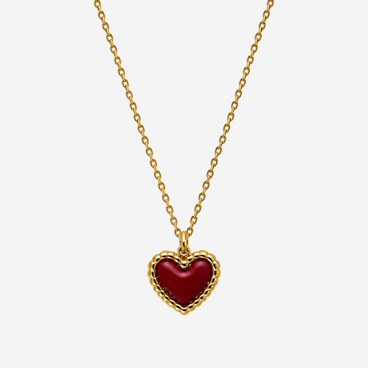 Amore Heart Necklace - Red