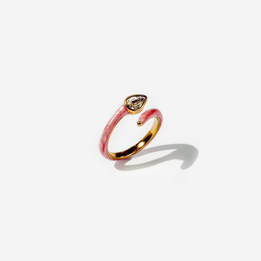 Gold-plated Titanium Pink Ring