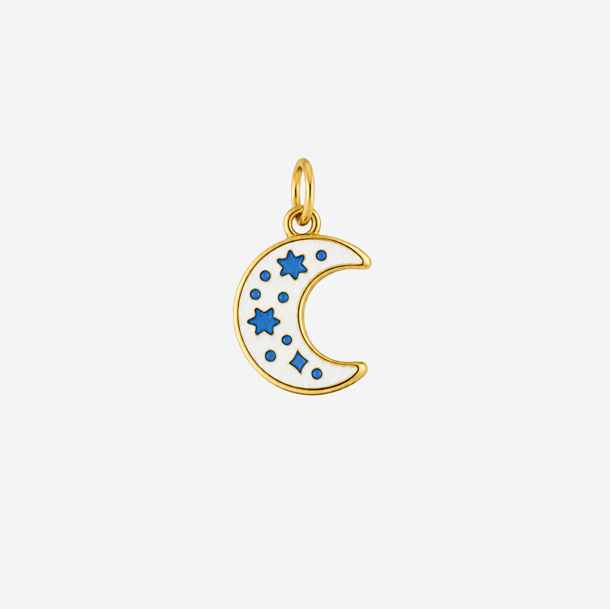 Titanium Gold Plated Moon Charm