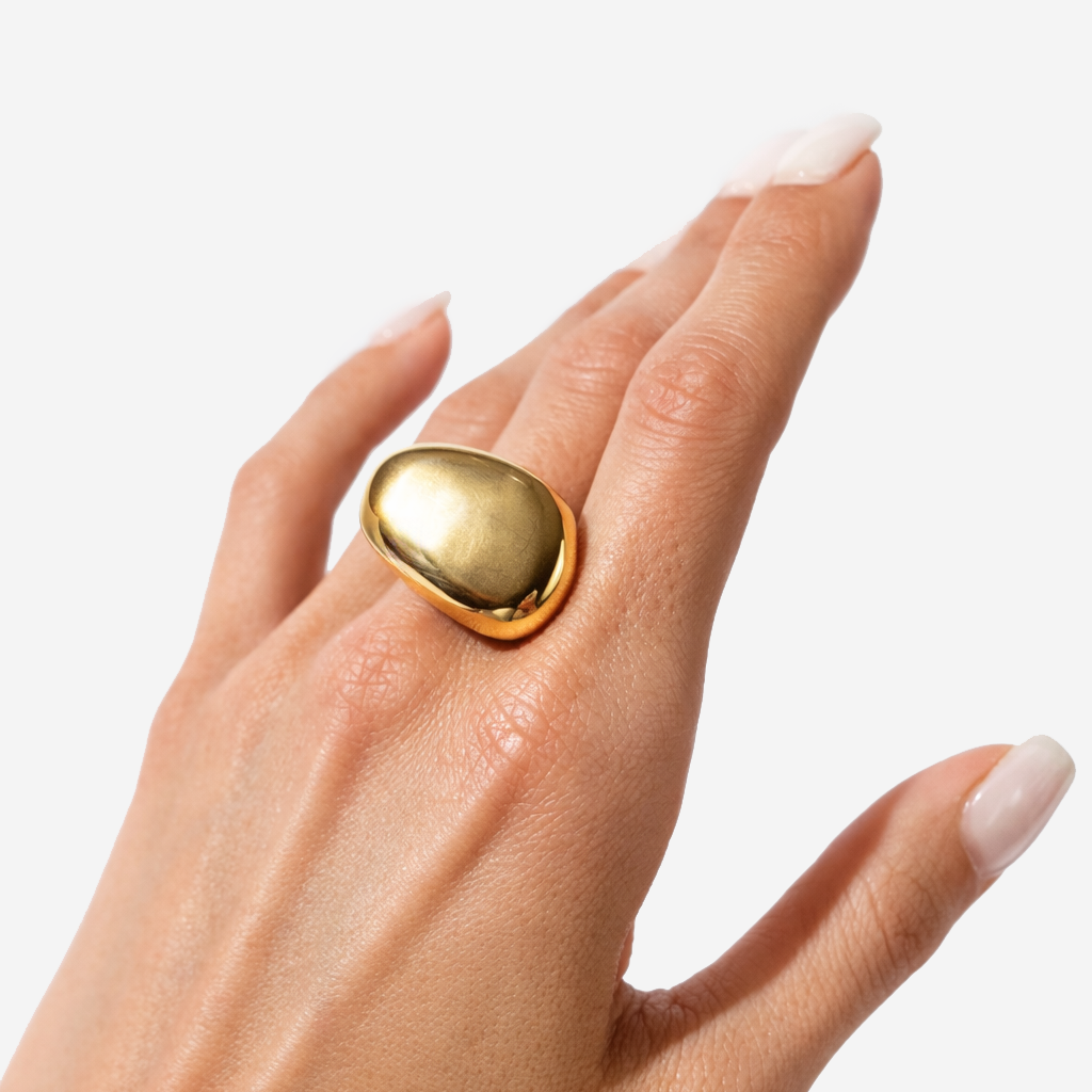 Gold-plated Titanium Ring