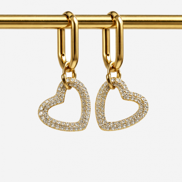 Gold-plated Titanium Heart Shaped Bracelet