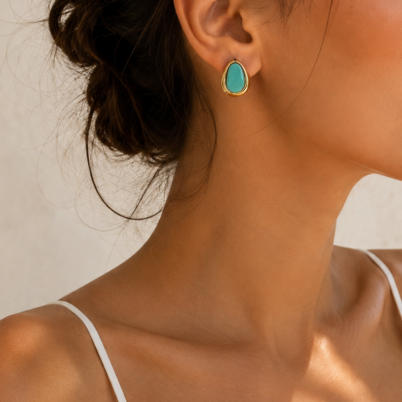 Titanium Gold Plated Earrings