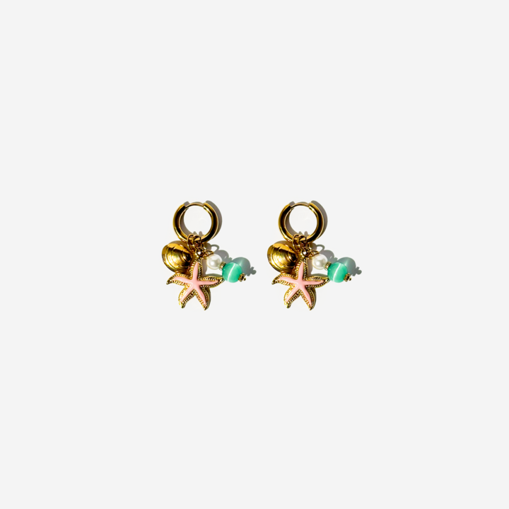 Gold-Plated Titanium Star Earrings