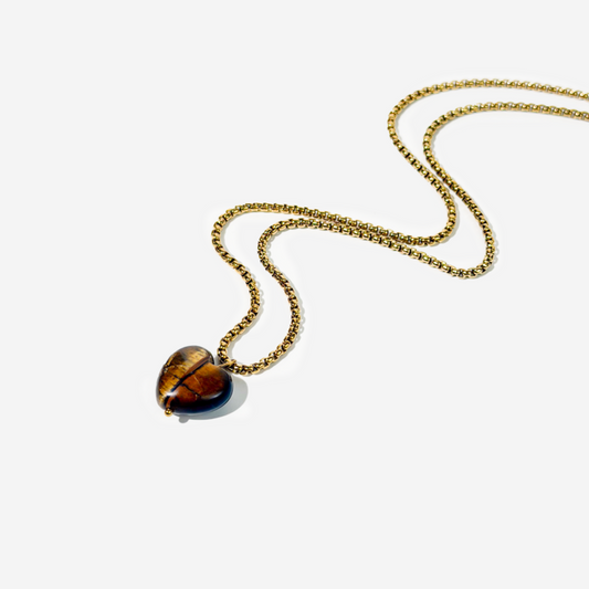 Gold-plated Titanium Heart Shaped Necklace