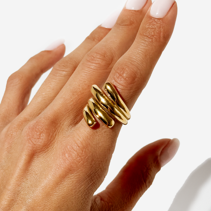 Gold-plated Titanium Ring