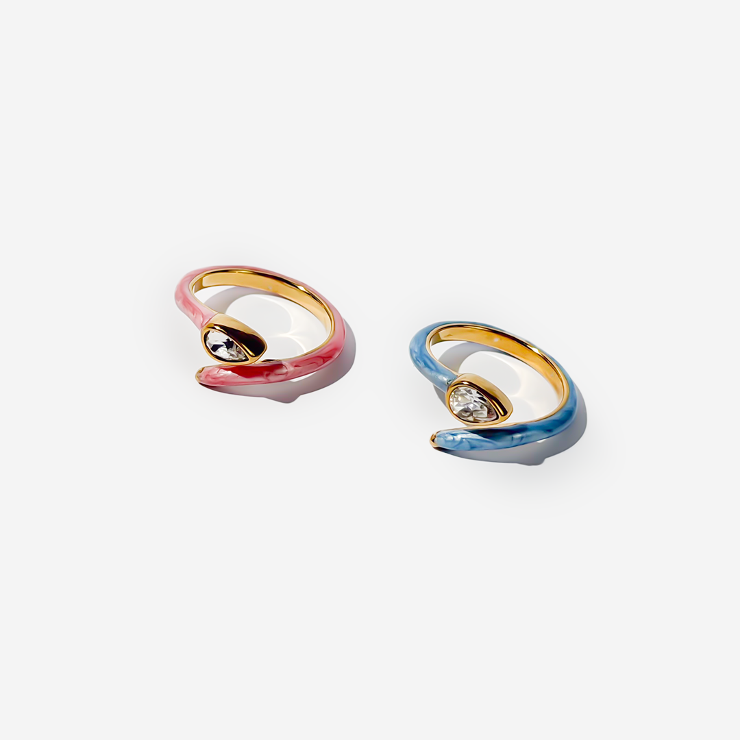 Gold-plated Titanium Pink Ring