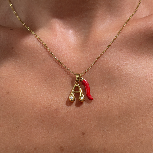 Gold-plated Titanium A Necklace