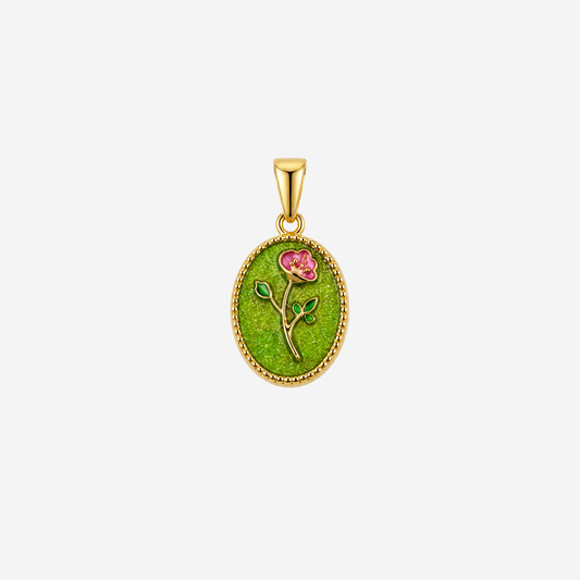 Titanium Gold Plated Flower Charm