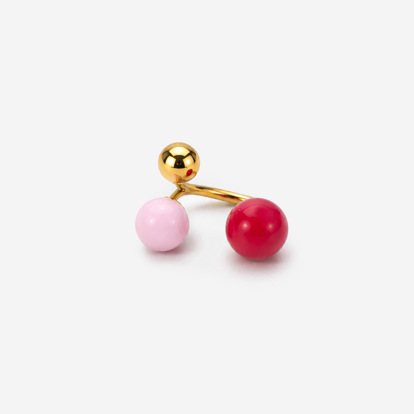 Gold-plated Titanium Colorful Ring