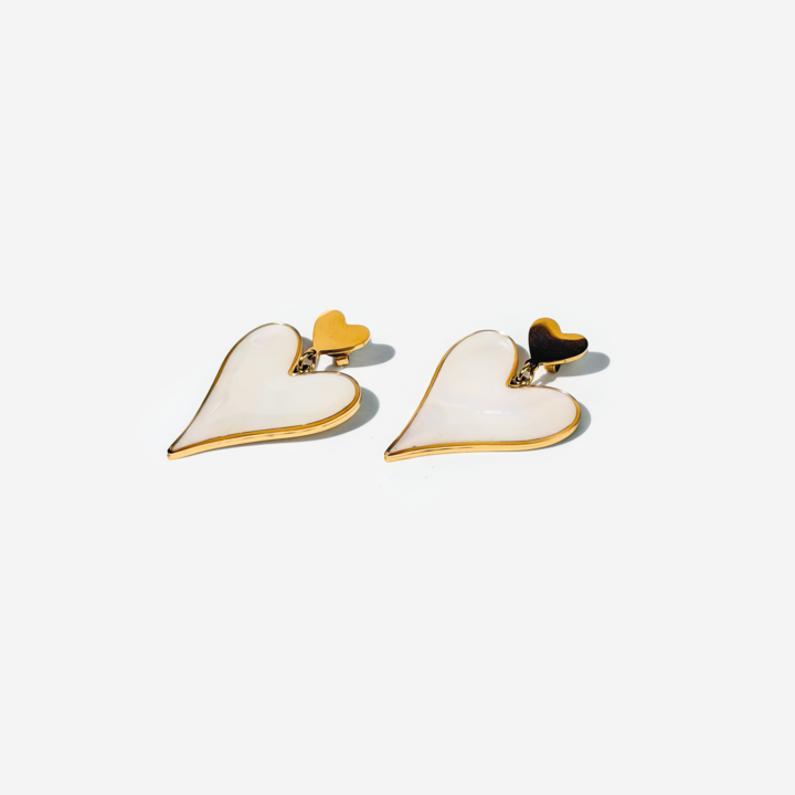 Gold-plated Titanium Heart Shaped Earrings
