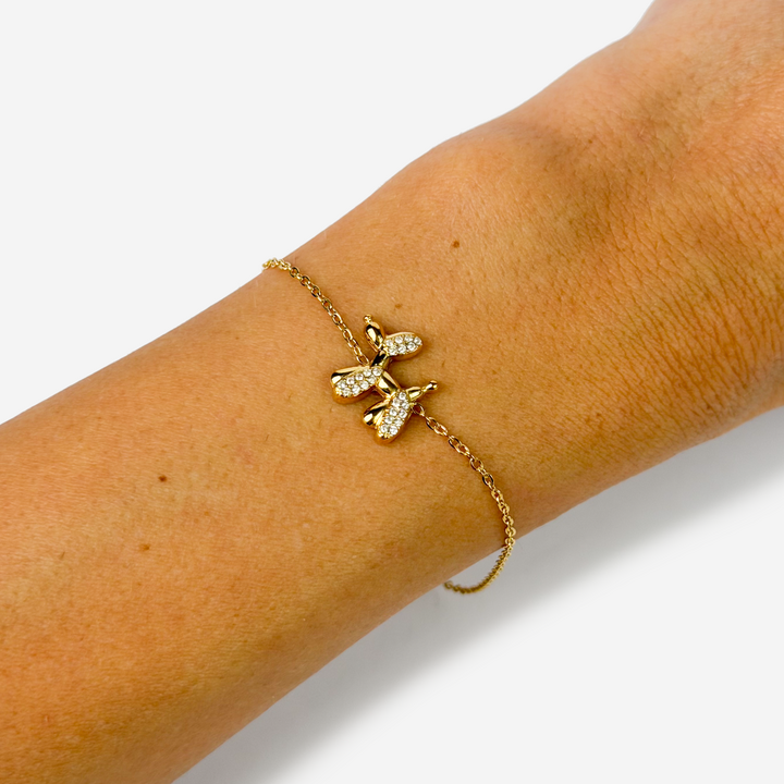 Gold-plated Titanium "Paw" Bracelet