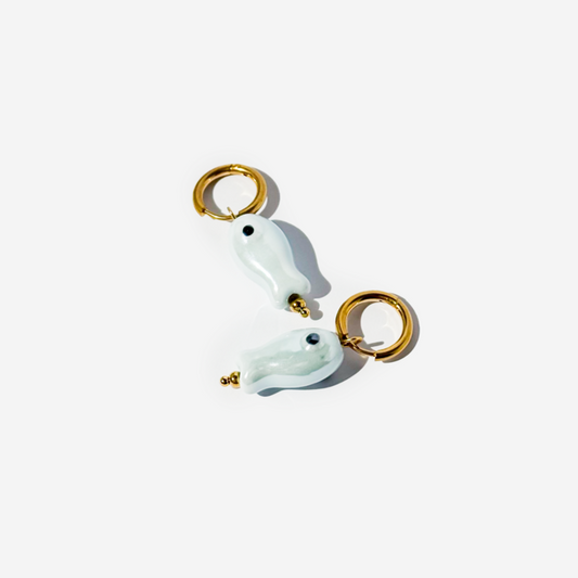 Gold-Plated Titanium Fish Earrings