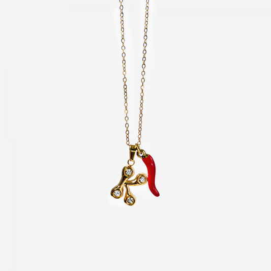 Gold-plated Titanium K Necklace