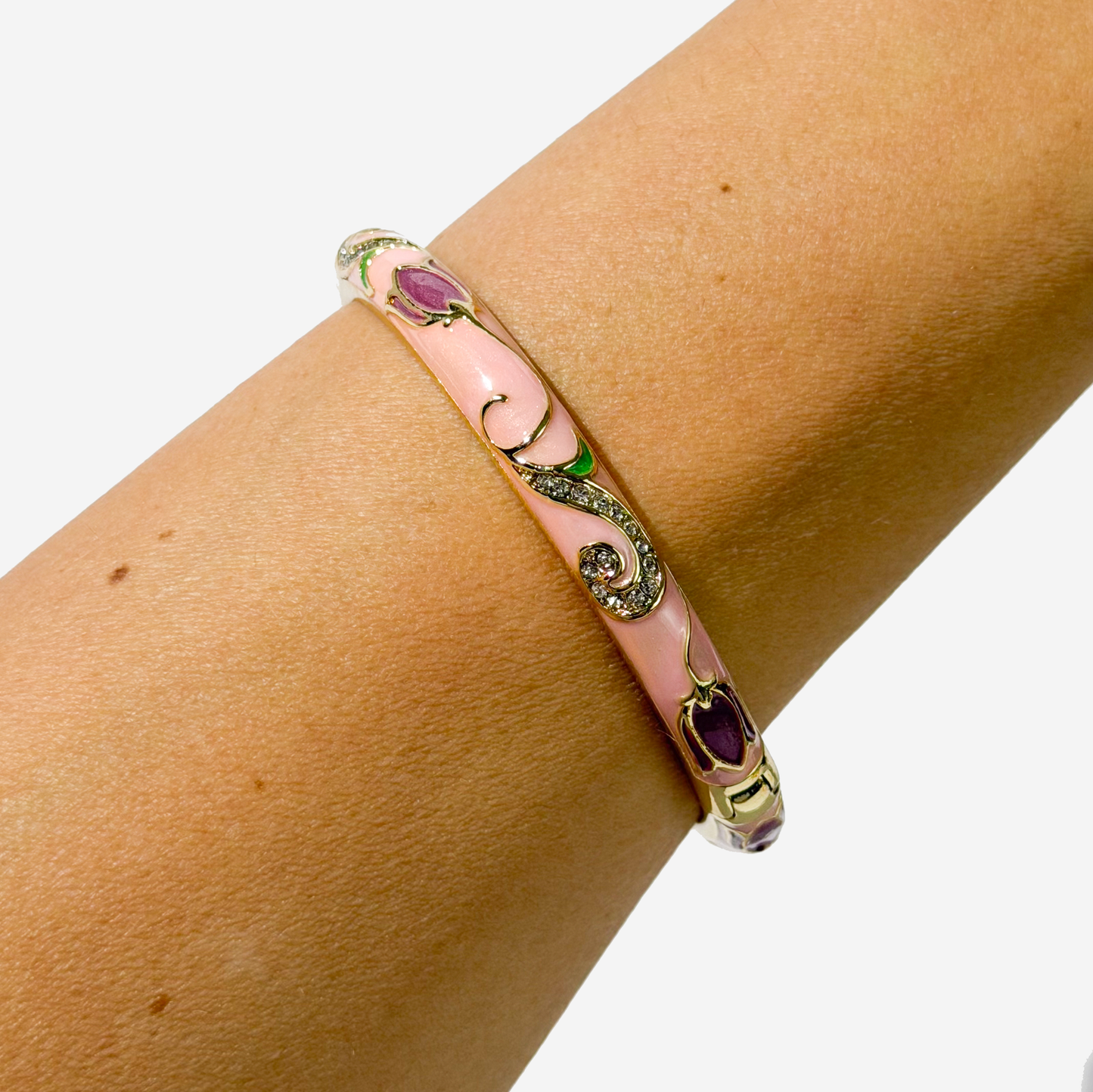 Gold-plated Titanium Pink Bracelet